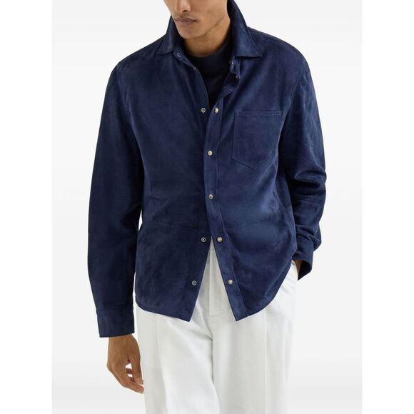 Brunello Cucinelli Men Leather Shirt - Picture 3 of 5